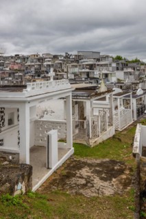 Famous cemetery, manyFamous cemetery, many mausoleums or large tombs decorated with tiles, often in