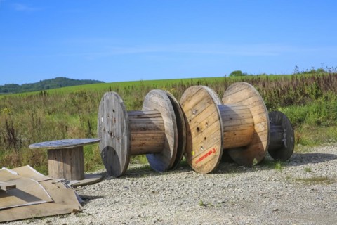 Heavy-duty wooden drums, wooden cable drums, Reutlingen University, Reutlingen University,