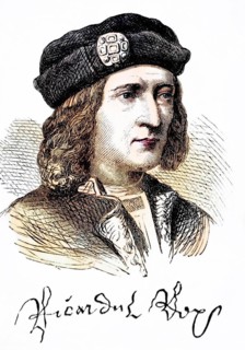Portrait and signature of King Richard III of England 1452 to 1485, Historical, digitally restored