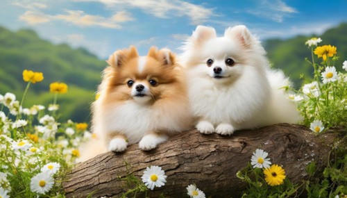 KI generated, animal, animals, mammal, mammals, a, single animal, dwarf spitz, Spitz, (Canis lupus