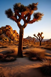 Joshua-tree in the Mojave desert, AI generated