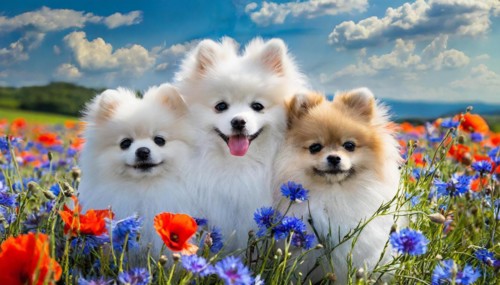 KI generate, animal, animals, mammal, mammals, dwarf spitz, Spitz, (Canis lupus familiaris), dog,