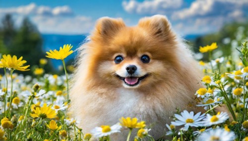 Ai generated, animal, animals, mammal, mammals, a, single animal, dwarf spitz, Spitz, (Canis lupus