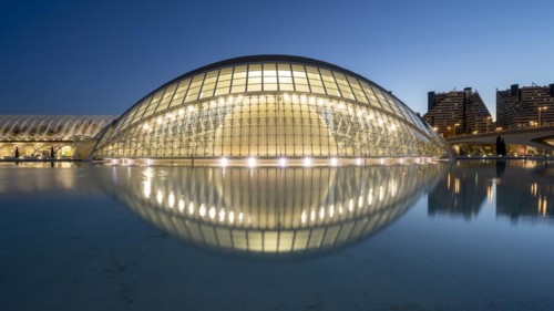 L'Hemisferic in the City of Arts and Sciences, Cuitat de les Arts i les Ciences, Valencia, Spain,