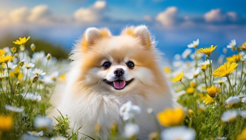 KI generated, animal, animals, mammal, mammals, one, single animal, dwarf spitz, Spitz, (Canis