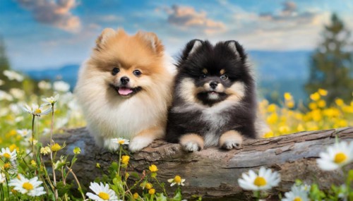 Ai generated, animal, animals, mammal, mammals, a, single animal, dwarf spitz, Spitz, (Canis lupus