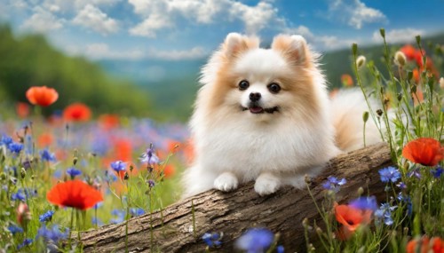 KI generated, animal, animals, mammal, mammals, one, single animal, dwarf spitz, Spitz, (Canis