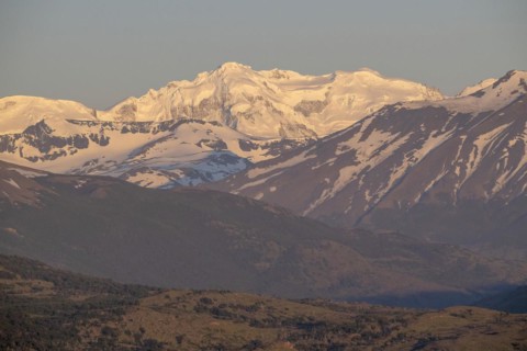 Andes mountain range, morning light, Torres del Paine National Park, Parque Nacional Torres del