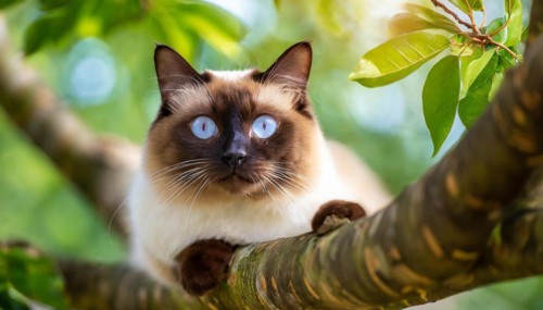 AI generated, animal, animals, mammal, mammals, cat, felidae (Felis catus), a cat resting on a tree
