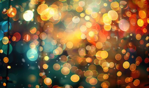 Glittering bokeh lights creating a magical atmosphere, abstract background AI generated