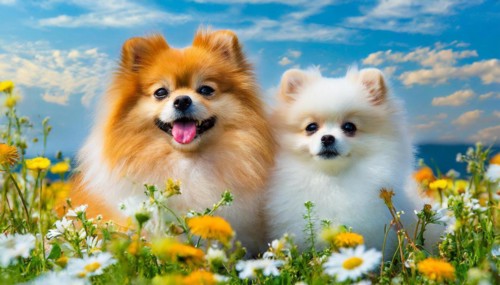 KI generated, animal, animals, mammal, mammals, a, single animal, dwarf spitz, Spitz, (Canis lupus