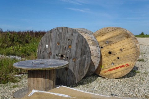 Heavy-duty wooden drums, wooden cable drums, Reutlingen University, Reutlingen University,
