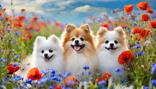 KI generate, animal, animals, mammal, mammals, dwarf spitz, Spitz, (Canis lupus familiaris), dog,