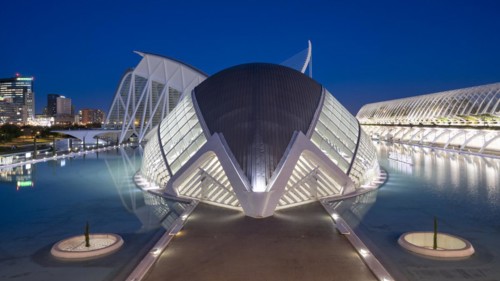L'Hemisferic in the City of Arts and Sciences, Cuitat de les Arts i les Ciences, Valencia, Spain,