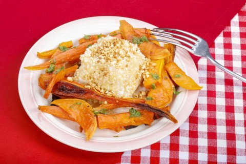 South German cuisine, butternut squash, butternut squash, baked squash with goat's cheese, cheese