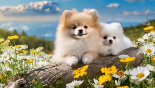 Ai generated, animal, animals, mammal, mammals, a, single animal, dwarf spitz, Spitz, (Canis lupus