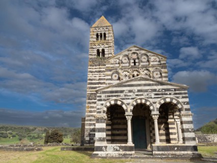 Abbey church Santissima Trinita di Saccargia of the destroyed Camaldolese monastery, near
