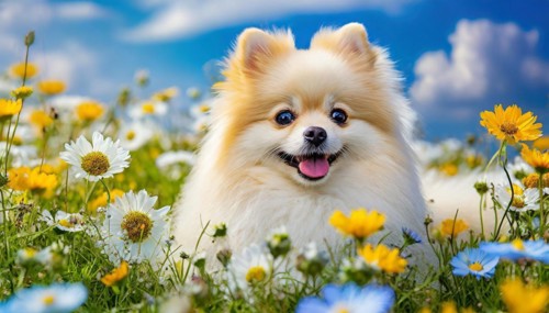 KI generated, animal, animals, mammal, mammals, one, single animal, dwarf spitz, Spitz, (Canis