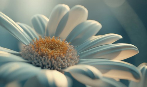 Close-up of a daisy in sunlight AI generated
