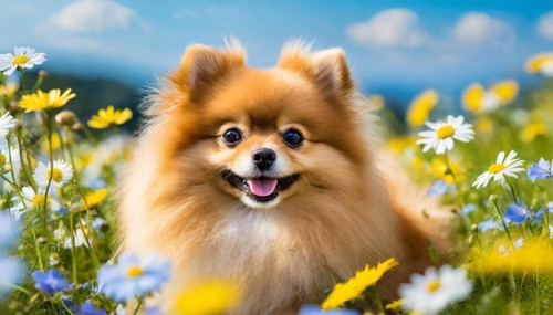 Ai generated, animal, animals, mammal, mammals, a, single animal, dwarf spitz, Spitz, (Canis lupus