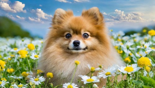 Ai generated, animal, animals, mammal, mammals, a, single animal, dwarf spitz, Spitz, (Canis lupus