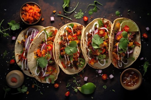Gourmet Tacos Feast, AI generated