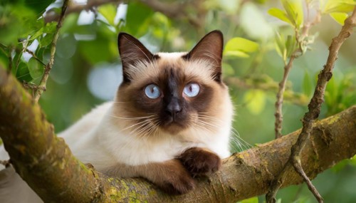 AI generated, animal, animals, mammal, mammals, cat, felidae (Felis catus), a cat resting on a tree