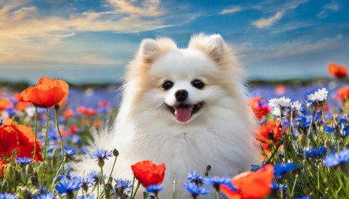 KI generated, animal, animals, mammal, mammals, one, single animal, dwarf spitz, Spitz, (Canis