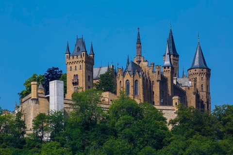 Hohenzollern Castle, ancestral castle of the princely family and former ruling Prussian royal and