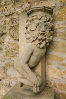 Detail at the moated castle Sachsenheim, castle Grosssachsenheim, former moated castle,