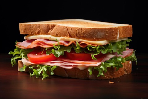 Delicious Ham and Cheese Sandwich, AI generated