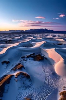 Gypsum dunes of white sands national park, AI generated