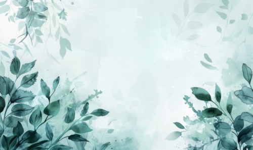 Watercolor flowers and lives, floral background space for text AI generated