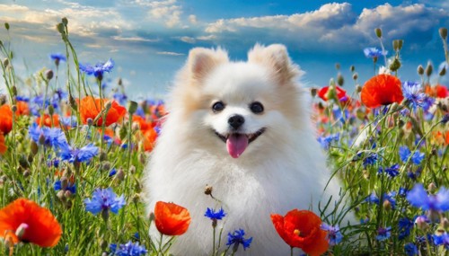 KI generated, animal, animals, mammal, mammals, one, single animal, dwarf spitz, Spitz, (Canis