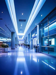 Modern hospital emergency entrance, AI generated, modern, architecture