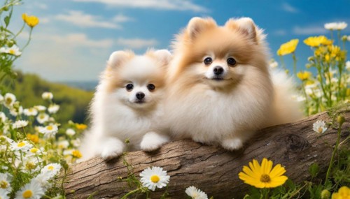 Ai generated, animal, animals, mammal, mammals, a, single animal, dwarf spitz, Spitz, (Canis lupus
