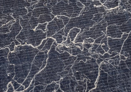 Sahara dust on a solar module, solar panel, a balcony system on a green roof, Braunschweig, Lower