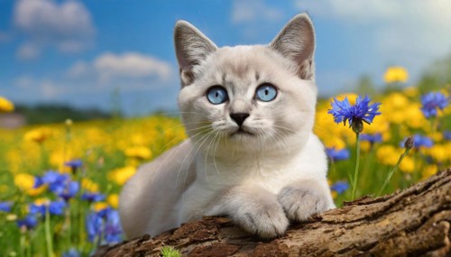 KI generated, animal, animals, mammal, mammals, cat, felidae (Felis catus), a kitten resting in a