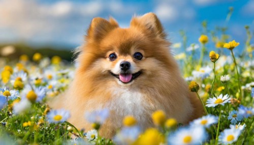Ai generated, animal, animals, mammal, mammals, a, single animal, dwarf spitz, Spitz, (Canis lupus