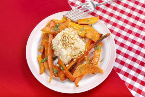 South German cuisine, butternut squash, butternut squash, baked squash with goat's cheese, cheese