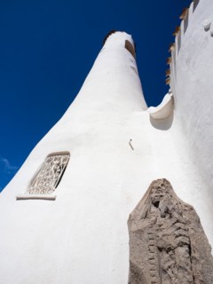 Church tower, Stella Maris church, Porto Cervo, Costa Smeralda, Sardinia, Italy, Europe