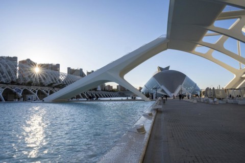 L'Hemisferic in the City of Arts and Sciences, Cuitat de les Arts i les Ciences, Valencia, Spain,