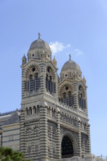 Marseille Cathedral or Cathedrale Sainte-Marie-Majeure de Marseille, 1852-1896, Marseille, View of