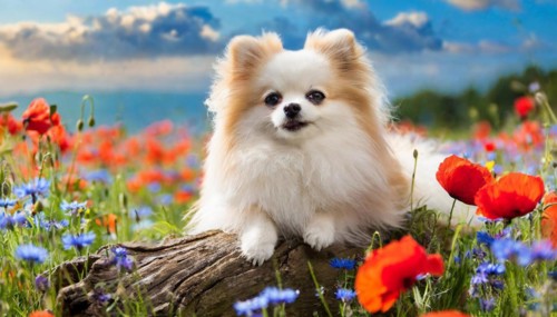 KI generated, animal, animals, mammal, mammals, one, single animal, dwarf spitz, Spitz, (Canis