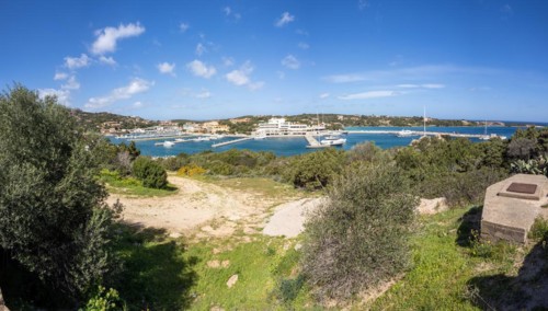 View to the harbour, panoramic view, Porto Cervo, Costa Smeralda, Sardinia, Italy, Europe