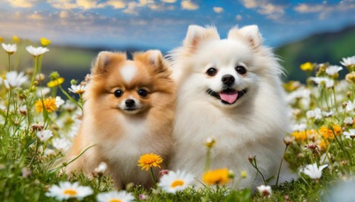 KI generated, animal, animals, mammal, mammals, a, single animal, dwarf spitz, Spitz, (Canis lupus