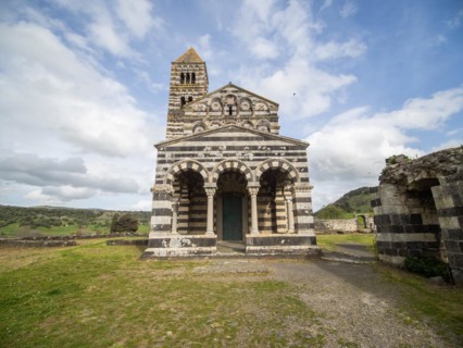 Abbey church Santissima Trinita di Saccargia of the destroyed Camaldolese monastery, near