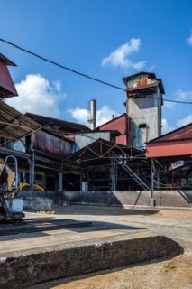 One of the last rum factories still working with steam engines, Rum Agricolo from the Montebello