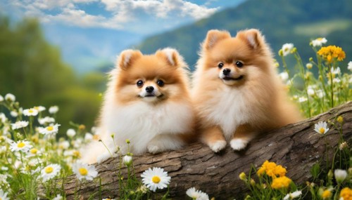 KI generated, animal, animals, mammal, mammals, dwarf spitz, Spitz, (Canis lupus familiaris), dog,