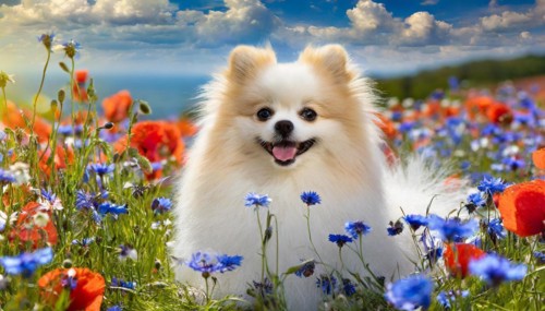 KI generated, animal, animals, mammal, mammals, one, single animal, dwarf spitz, Spitz, (Canis